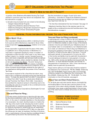 Oklahoma Corporation Income and Franchise Tax Forms and Instructions - Oklahoma, Page 2