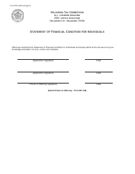 Packet S - Application for Settlement of Tax Liability - Oklahoma, Page 15