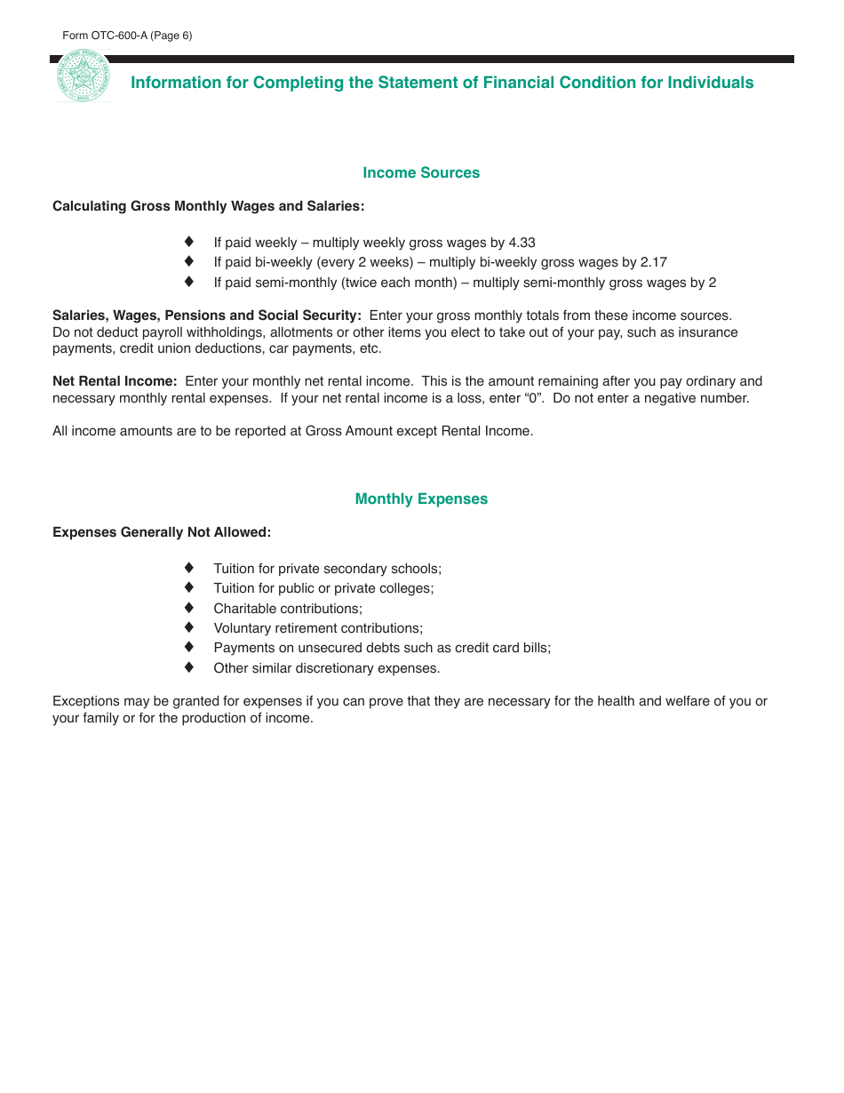 Packet S - Application for Settlement of Tax Liability - Oklahoma, Page 16