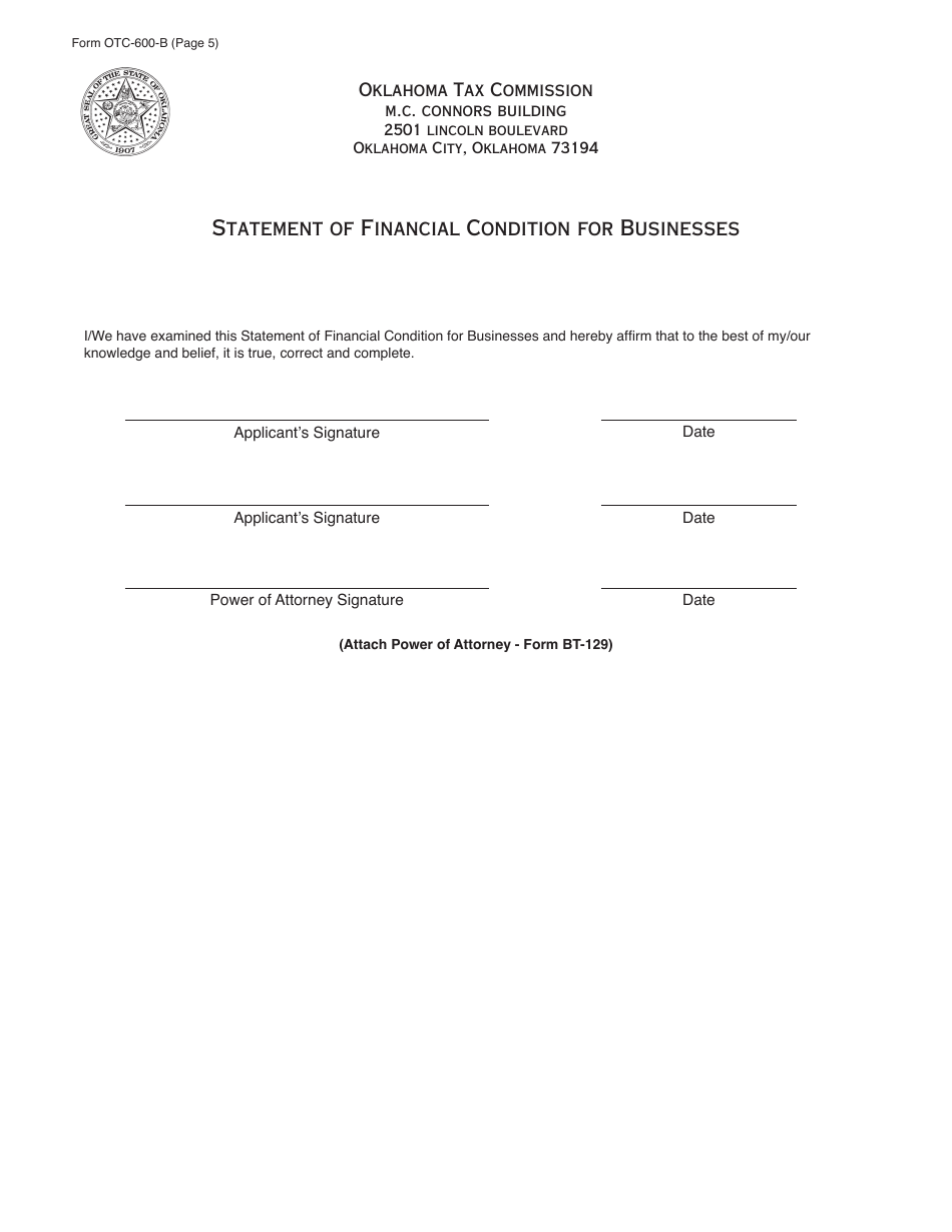 Packet S - Application for Settlement of Tax Liability - Oklahoma, Page 21