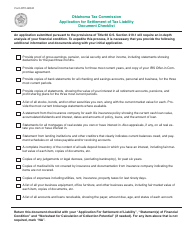 Packet S - Application for Settlement of Tax Liability - Oklahoma, Page 23