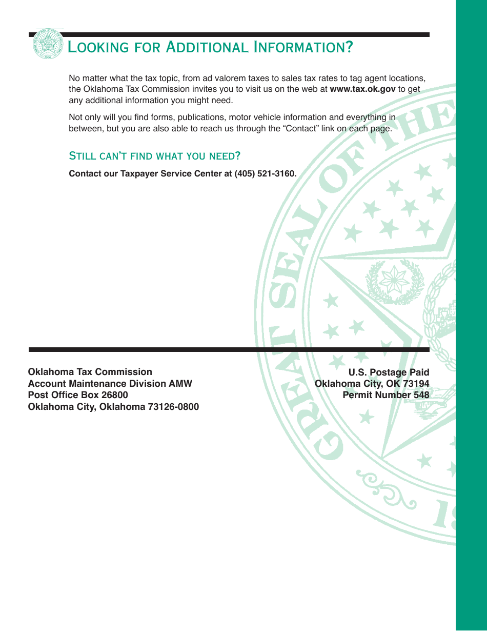Packet S - Application for Settlement of Tax Liability - Oklahoma, Page 28