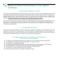 Packet S - Application for Settlement of Tax Liability - Oklahoma, Page 5