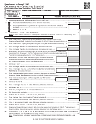 OTC Form 511NR-NOL Oklahoma Net Operating Loss(Es) Nonresident/Part-Year Residents Only - Oklahoma, Page 2