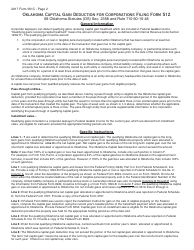 OTC Form 561C Capital Gain Deduction for Corporations Filing Form 512 - Oklahoma, Page 2