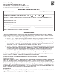 OTC Form 561F Oklahoma Capital Gain Deduction for Trusts and Estates Filing Form 513 - Oklahoma, Page 2
