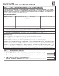 OTC Form 565 Credits for Employers in the Aerospace Sector - Oklahoma, Page 2
