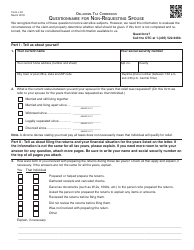 OTC Form L-22 &quot;Questionnaire for Non-requesting Spouse&quot; - Oklahoma
