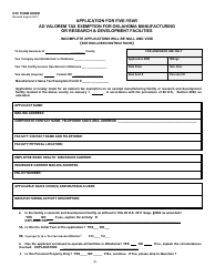 OTC Form 900XM Tax Exempt Manufacturing Application - Oklahoma, Page 2