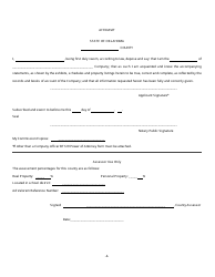 OTC Form 900XM Tax Exempt Manufacturing Application - Oklahoma, Page 5