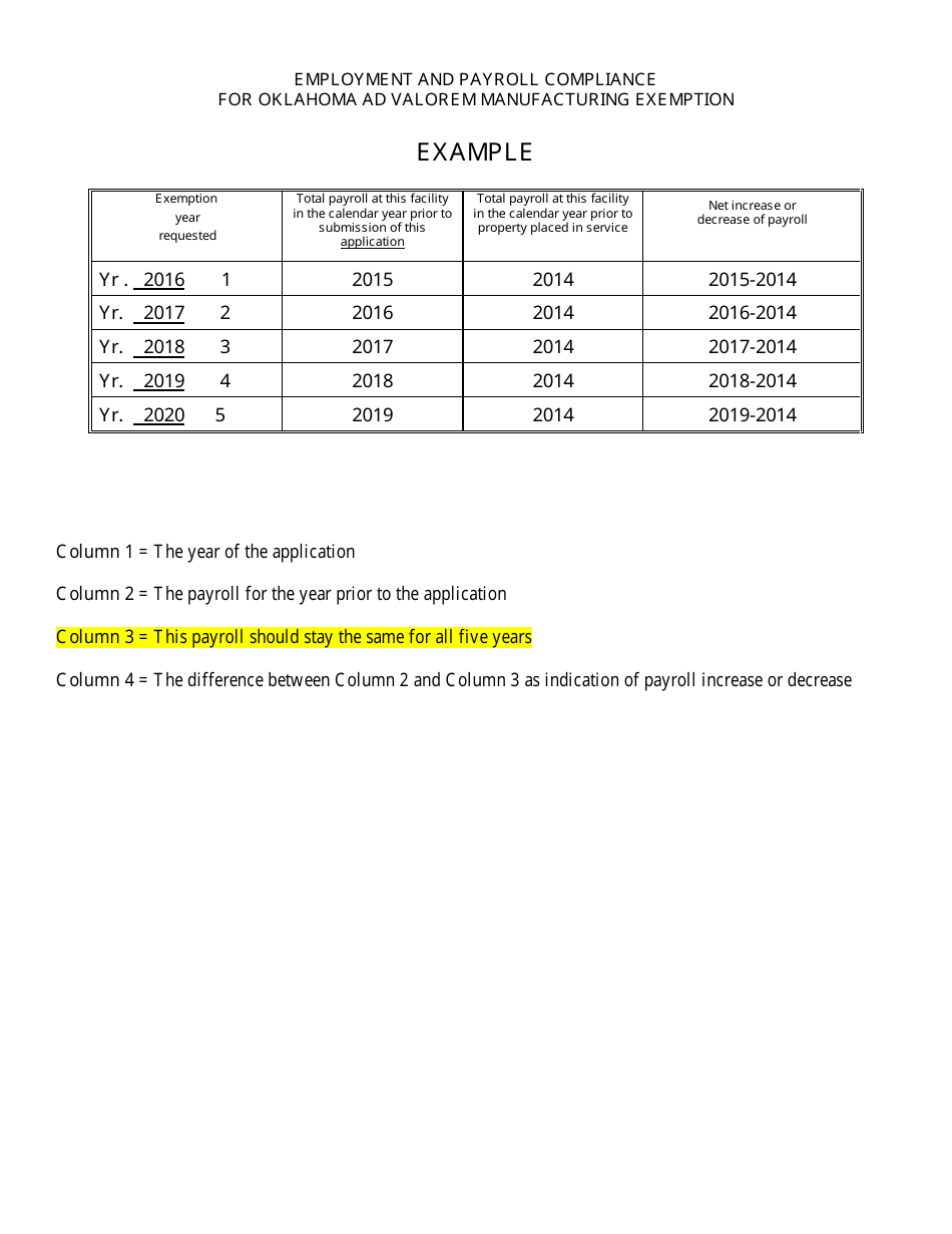 OTC Form 900XM Tax Exempt Manufacturing Application - Oklahoma, Page 7
