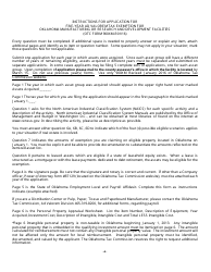 OTC Form 900XM Tax Exempt Manufacturing Application - Oklahoma, Page 9