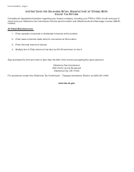 OTC Form ALC50019 Oklahoma Retail Manufacture of Strong Beer Excise Tax Return - Oklahoma, Page 2
