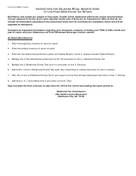 OTC Form ALC50008 Oklahoma Retail Manufacturer of Low Point Beer Excise Tax Return - Oklahoma, Page 2
