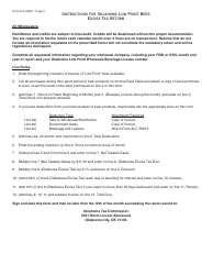 OTC Form ALC50007 Oklahoma Low Point Beer Excise Tax Return - Oklahoma, Page 2