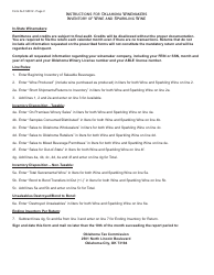OTC Form ALC50012 Oklahoma Winemakers Inventory of Wine and Sparkling Wine - Oklahoma, Page 2