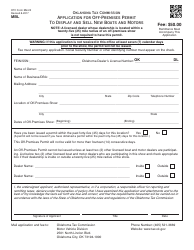 Document preview: OTC Form BM-22 Application for off-Premises Permit to Display and Sell New Boats and Motors - Oklahoma