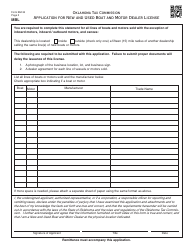 OTC Form BM-33 Application for New and Used Boat and Motor Dealer License - Oklahoma, Page 2