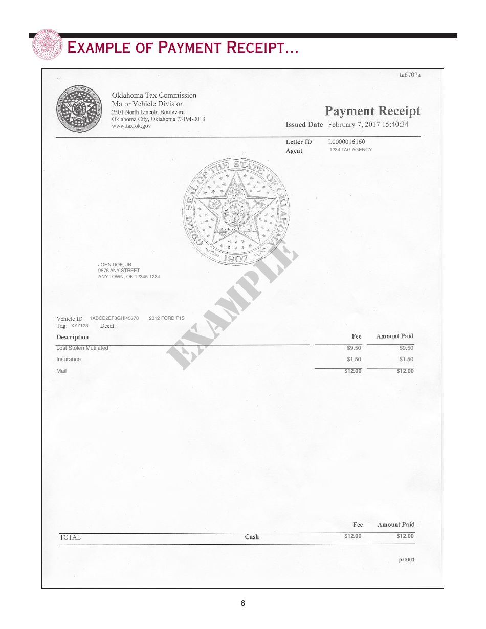 Packet R - Application for Refund of Motor Vehicle Payment - Oklahoma, Page 10