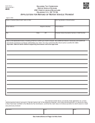 Packet R - Application for Refund of Motor Vehicle Payment - Oklahoma, Page 3