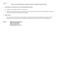 Packet R - Application for Refund of Motor Vehicle Payment - Oklahoma, Page 4