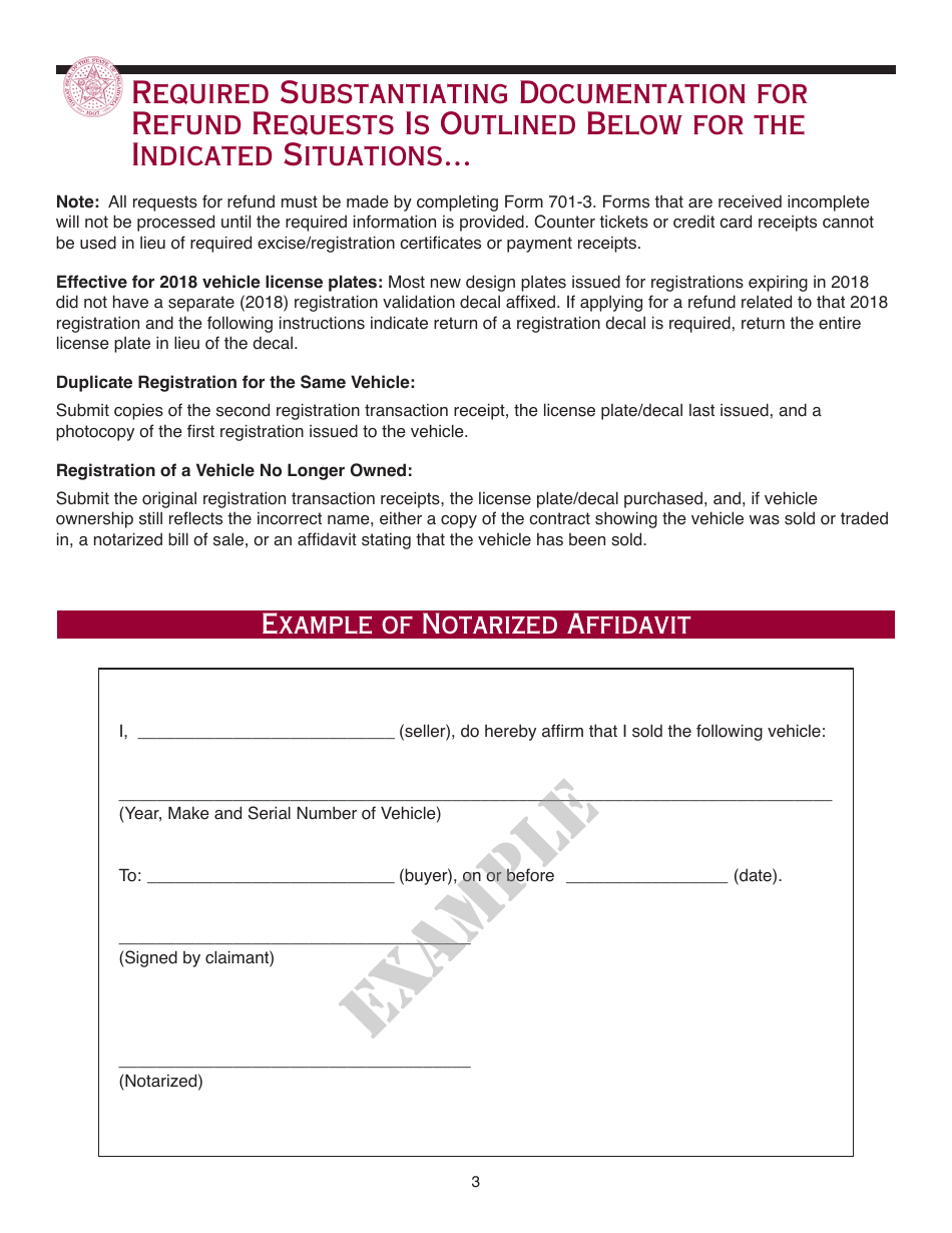 Packet R - Application for Refund of Motor Vehicle Payment - Oklahoma, Page 7