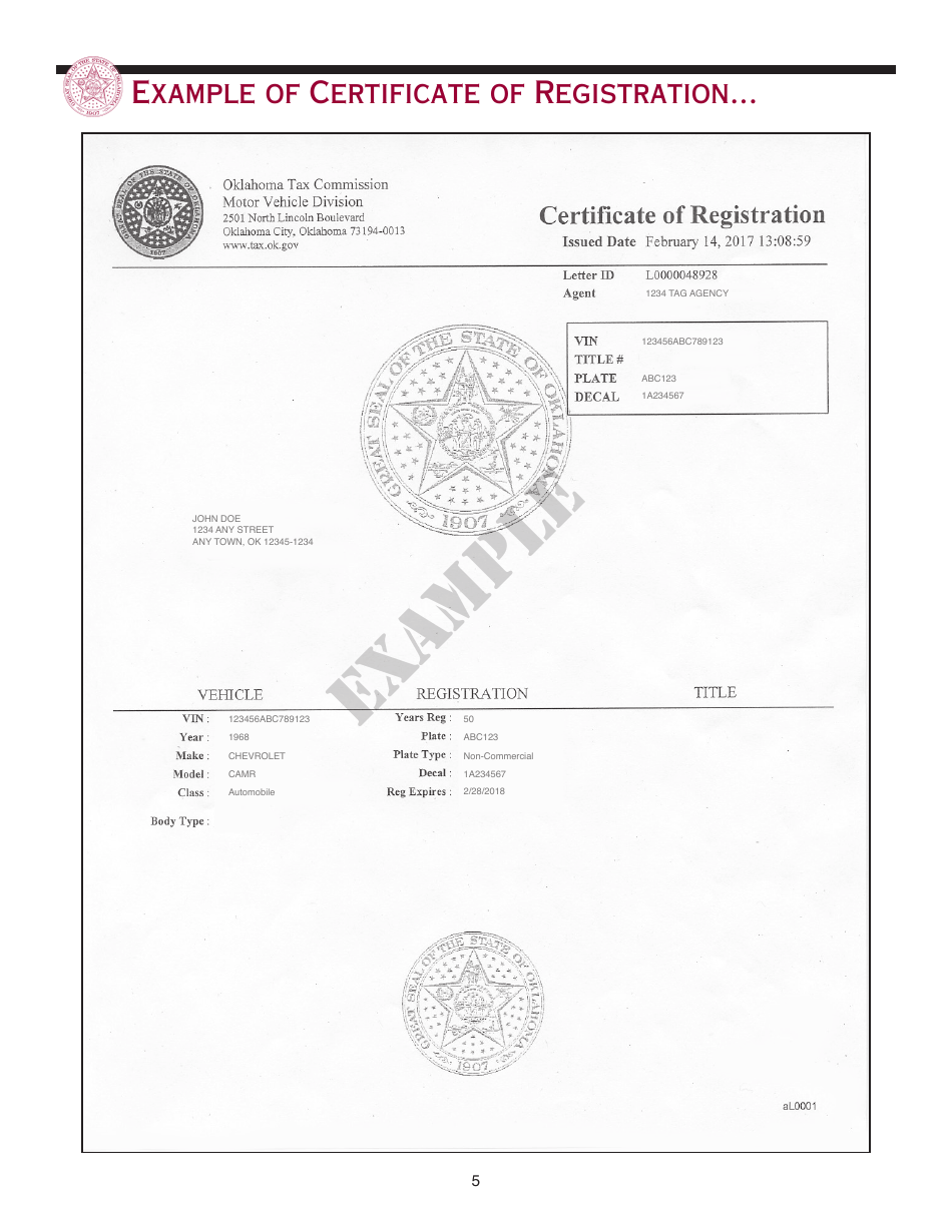 Packet R - Application for Refund of Motor Vehicle Payment - Oklahoma, Page 9