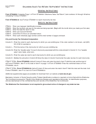 OTC Form STS20021 Oklahoma Sales Tax Return &#039;supplement&#039; - Oklahoma, Page 2