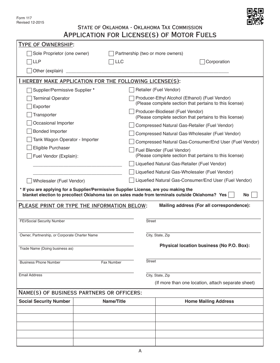 Packet F - Oklahoma Registration Packet for Motor Fuel - Oklahoma, Page 13