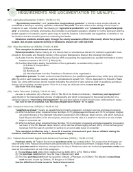 Packet E - Oklahoma Sales Tax Exemption Packet - Oklahoma, Page 22