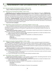 Packet E - Oklahoma Sales Tax Exemption Packet - Oklahoma, Page 23
