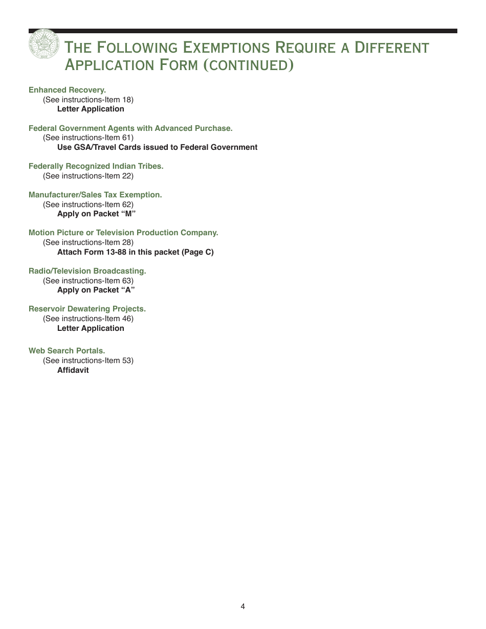 Packet E - Oklahoma Sales Tax Exemption Packet - Oklahoma, Page 5