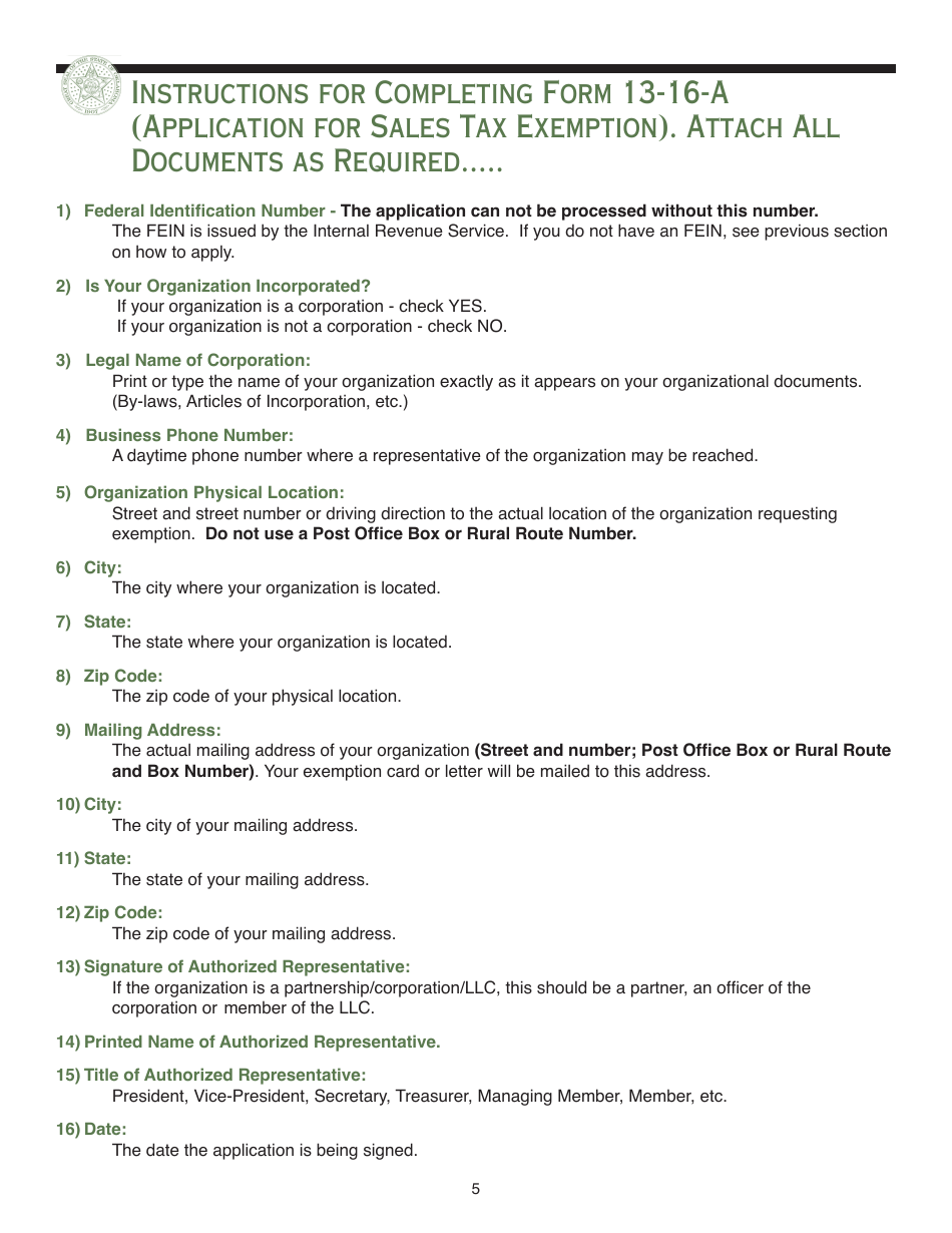 Packet E - Oklahoma Sales Tax Exemption Packet - Oklahoma, Page 6