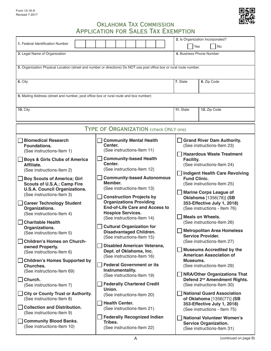 Packet E - Oklahoma Sales Tax Exemption Packet - Oklahoma, Page 7