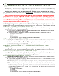 Packet E - Oklahoma Sales Tax Exemption Packet - Oklahoma, Page 9