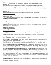OTC Form STW20009-A Voluntary Tire Recycling Fee Return - Oklahoma, Page 3