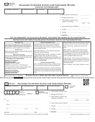 Document preview: OTC Form STT20010 Oklahoma Telephone Access Line Surcharge Return - Oklahoma