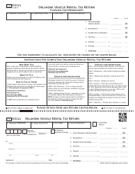 Document preview: OTC Form STL20011 Oklahoma Vehicle Rental Tax Return - Oklahoma