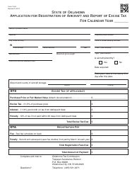 OTC Form 13-34 Application for Registration of Aircraft and Report of Excise Tax - Oklahoma, Page 2