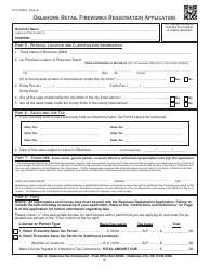 OTC Form 40003 Oklahoma Retail Fireworks Registration Application - Oklahoma, Page 2