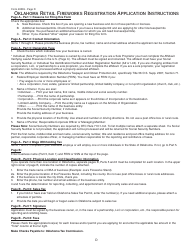 OTC Form 40003 Oklahoma Retail Fireworks Registration Application - Oklahoma, Page 4