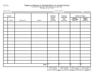 Document preview: OTC Form 18-8-C Tobacco Products Transported to Other States - Oklahoma