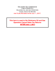 Document preview: OTC Form STS20015-A Oklahoma Oil and Gas Operators Casual Sales Tax Return - Oklahoma