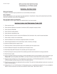 OTC Form 329 Application for Certification Economically at Risk Lease - Oklahoma, Page 2