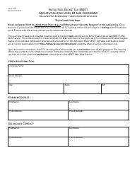 Document preview: OTC Form 190 Application for User Id and Password - Oklahoma
