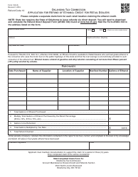 Document preview: OTC Form 130-35 Application for Refund of Ethanol Credit for Retail Dealers - Oklahoma