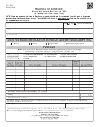 OTC Form 70001 Application for Refund of Cng (Compressed Natural Gas) - Oklahoma
