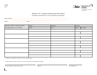 Form 911 APP Wireless 911 Charges Registration - Ohio, Page 2