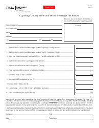 Document preview: Form ALC210 Cuyahoga County Wine and Mixed Beverage Tax Return - Ohio