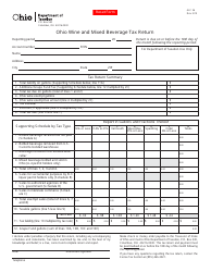 Document preview: Form ALC36 Ohio Wine and Mixed Beverage Tax Return - Ohio